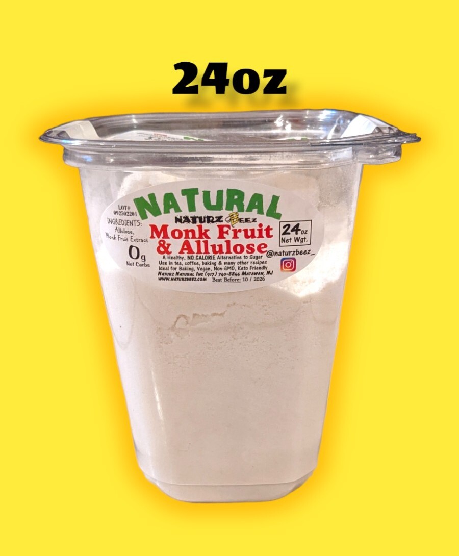 ALLULOSE & MONK FRUIT 24oz ZERO CALORIE SUGAR NON-GMO KETO FRIENDLY Gluten Free