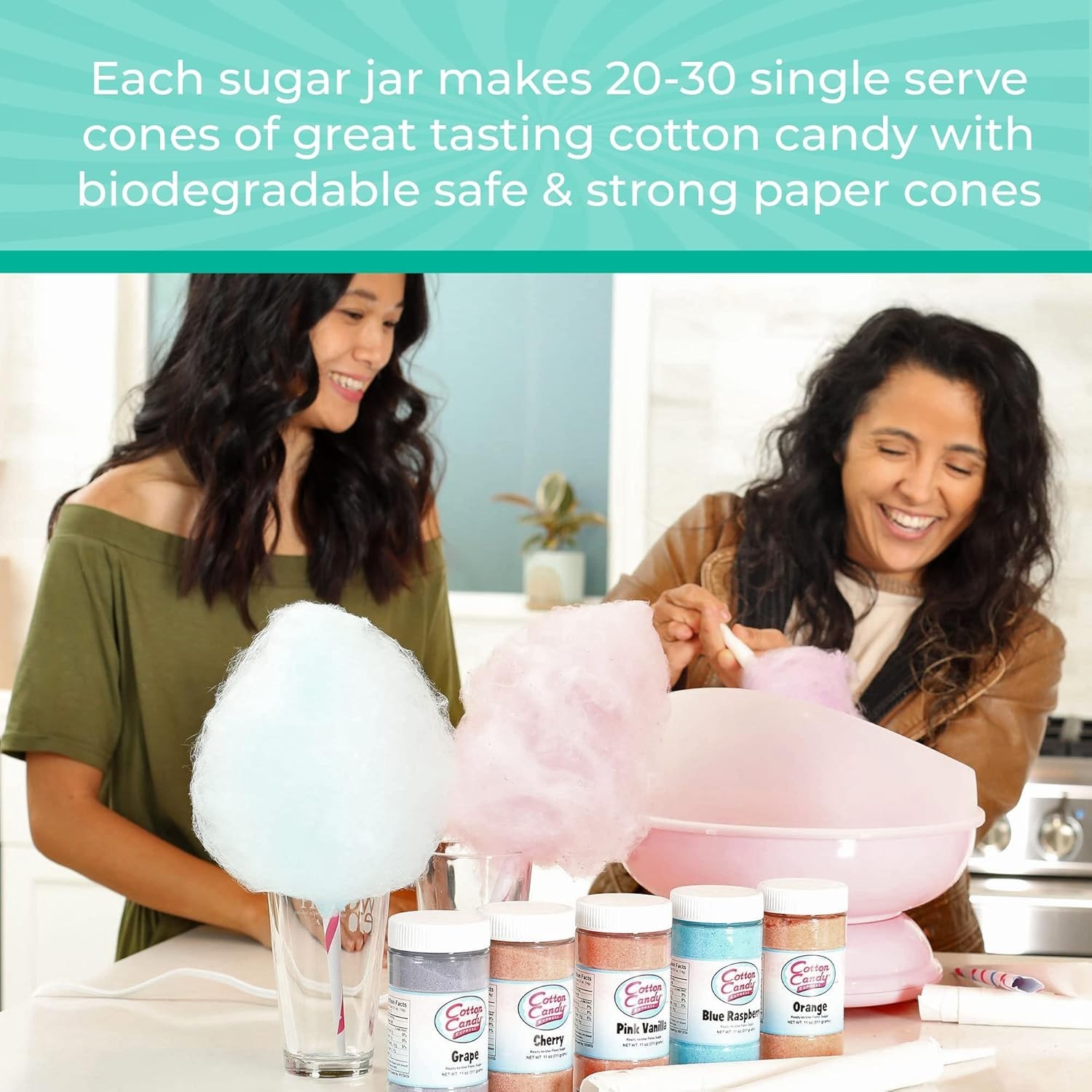 Cotton Candy Express BANANA Floss Sugar Ready to Use 11oz Jar, 20-30 Servings