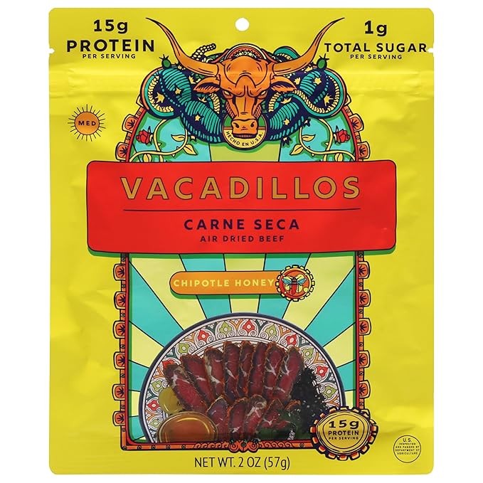 Vacadillos, Chipotle Honey Carne Seca, 2 Ounce