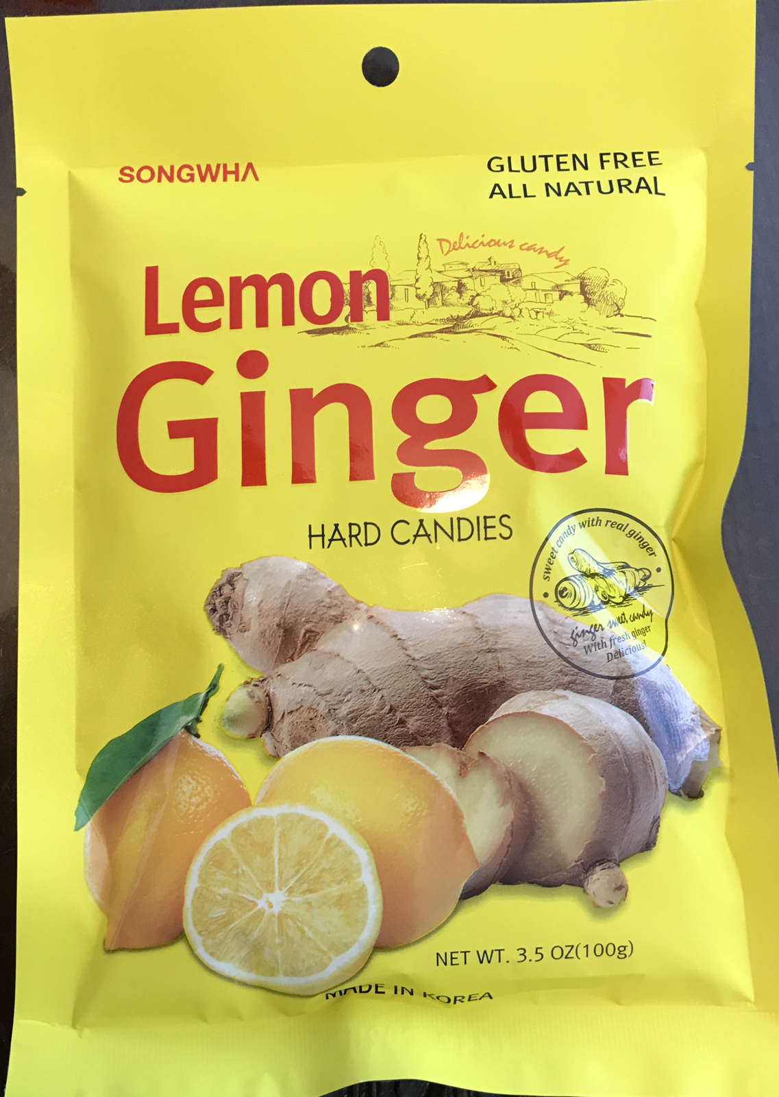 Lemon Ginger Hard Candy 100g X 3- Gluten Free