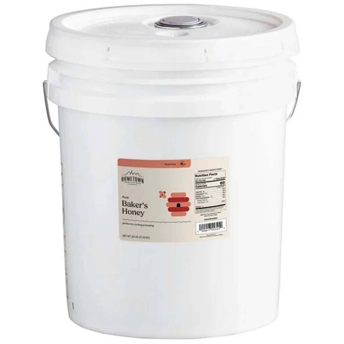 Pure Honey 60 LB Bulk 5 Gallon Pail Natural Kosher Gluten Free Bakers Special