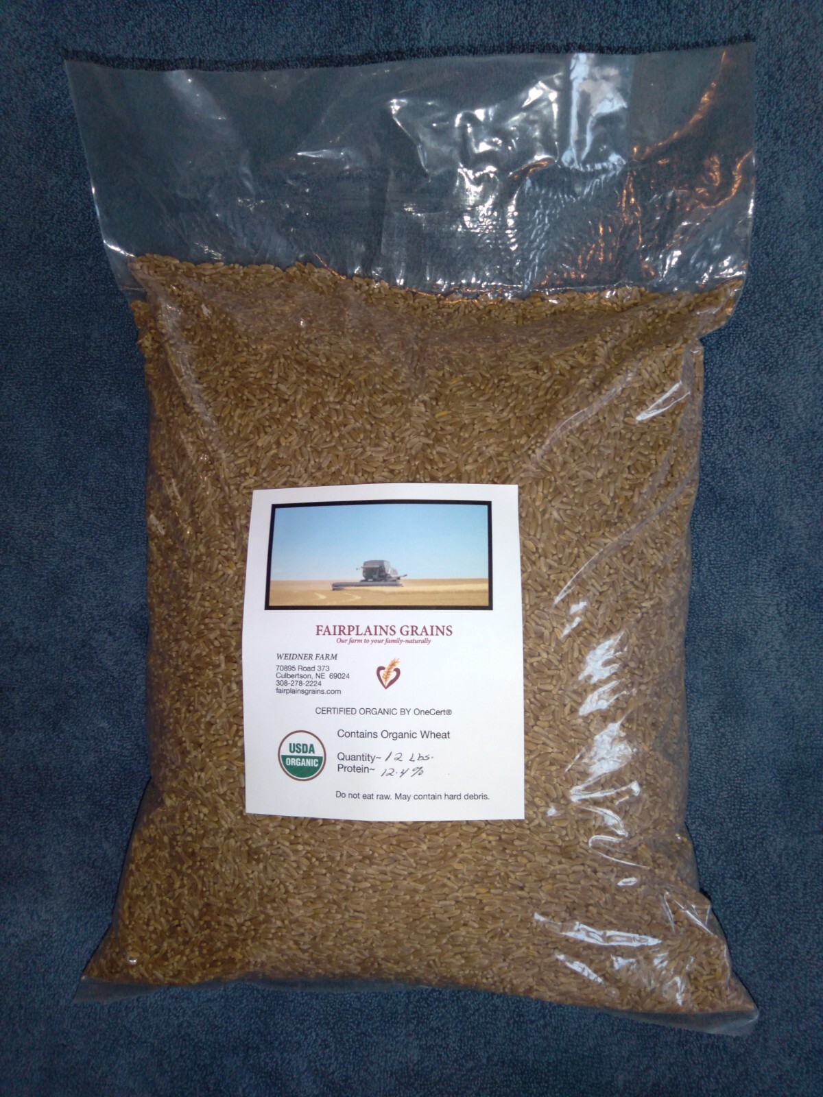 12 Lbs. USDA-Certified Hard Red Winter Wheat Berries