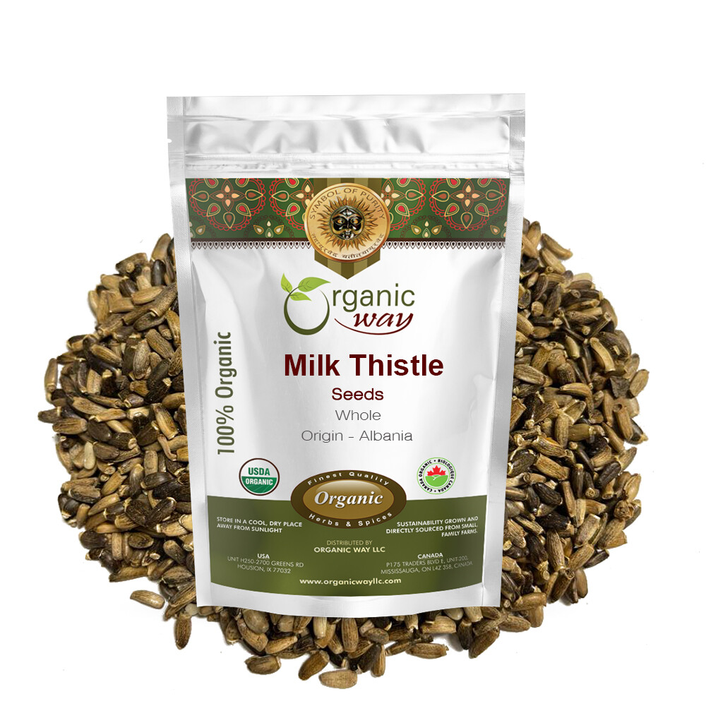 Organic Way Whole Milk Thistle Seeds – Organic, Kosher & USDA Certified