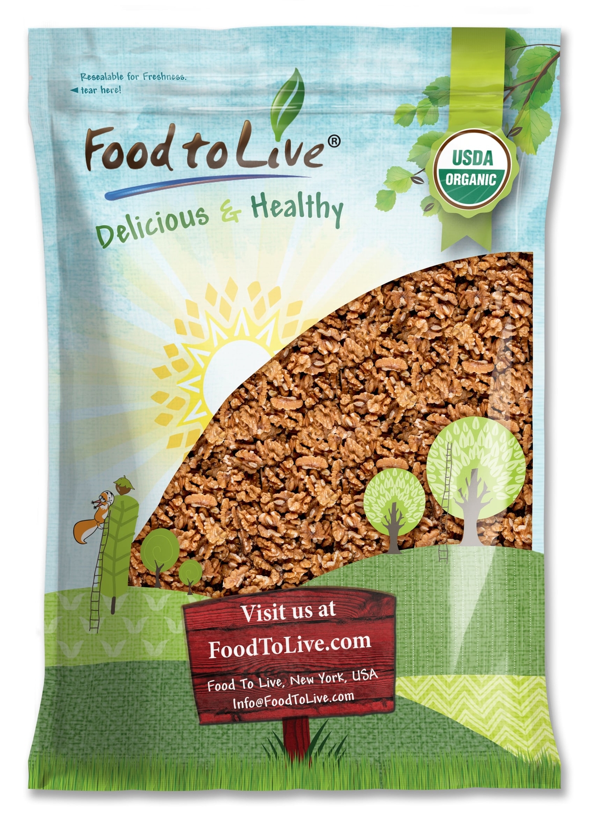 California Walnuts – Kosher, Raw, Vegan – by Food To Live
