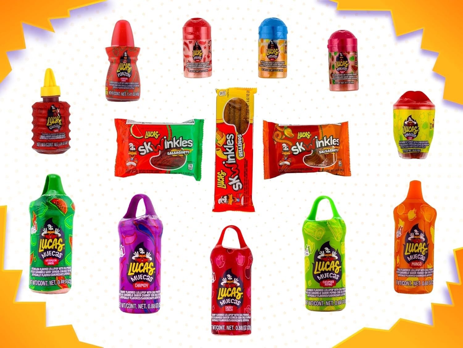 Lucas Mexican Candy Mix – 14 Piece Set for All Occasions-~