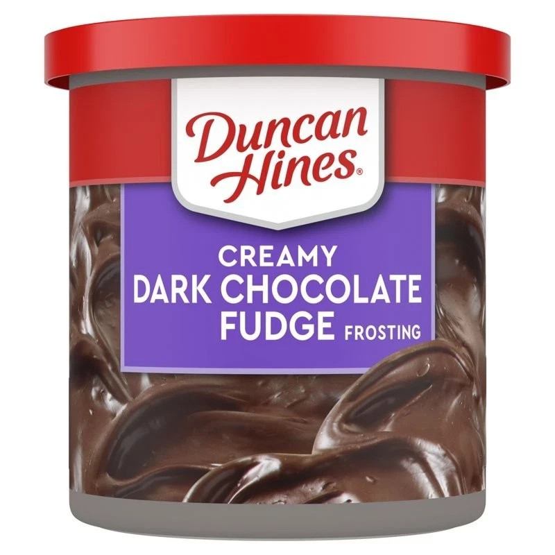 (2 pack) Duncan Hines Creamy Dark Chocolate Fudge Flavored Frosting, 16 oz.