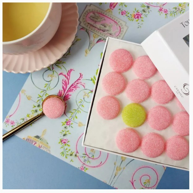 Canasuc Paris, Pastel Macarons French All Natural Molded Sugar Pieces, 6.4 Oz