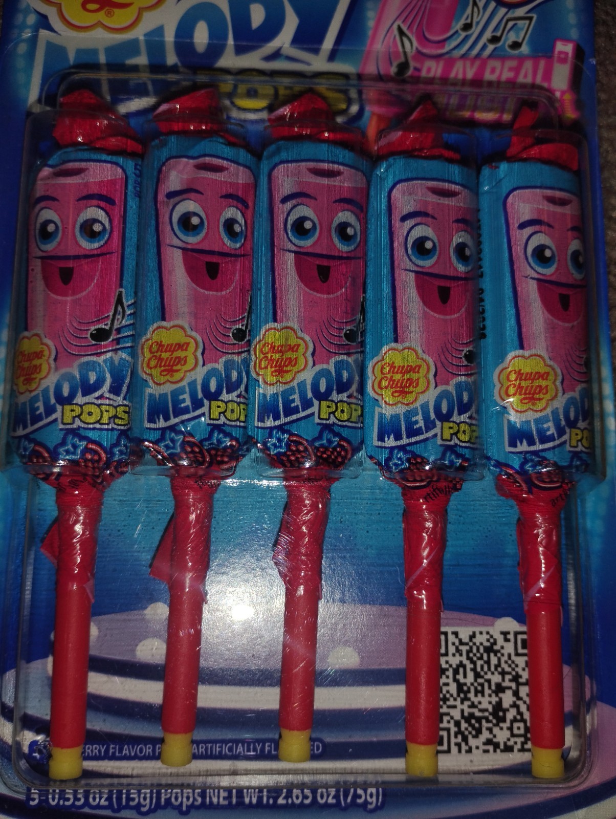 Chupa Chips Melody Pops Candy Suckers Strawberry 5 Pk. Plays Real Music! 4/2026