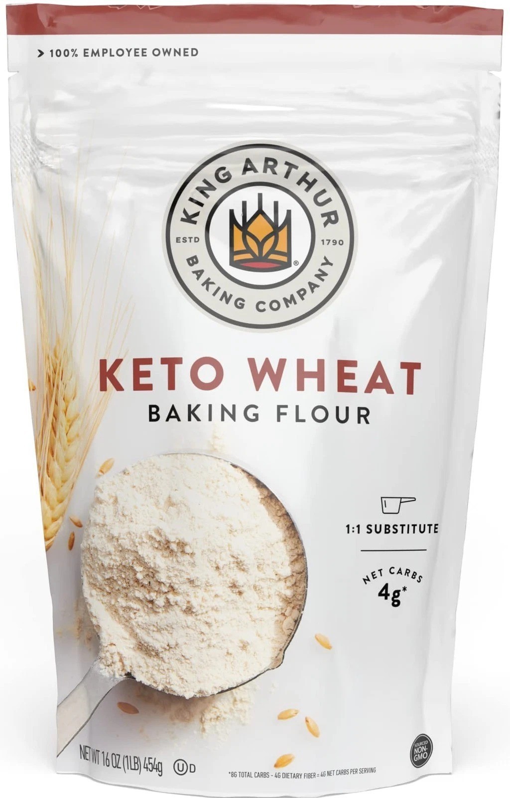 King Arthur Keto Wheat Baking Flour: 1:1 All-Purpose Flour Substitute, 1 lb (…