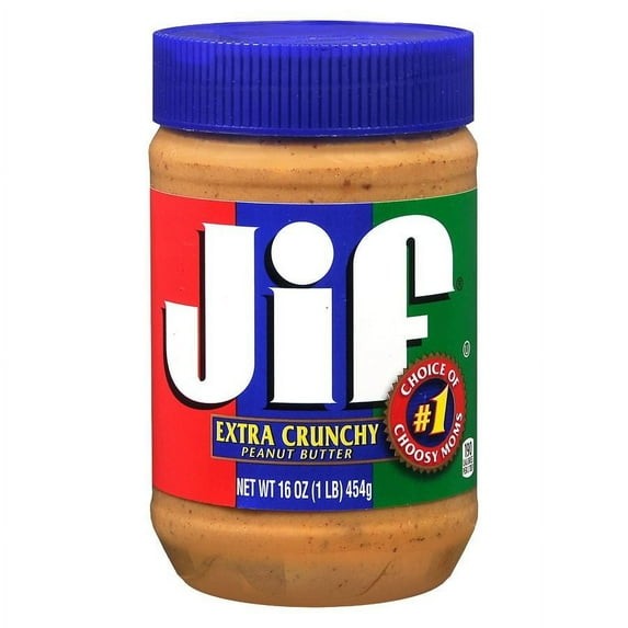 Jif Crunchy Peanut Butter Spread, 16.0 oz (2 Pack)