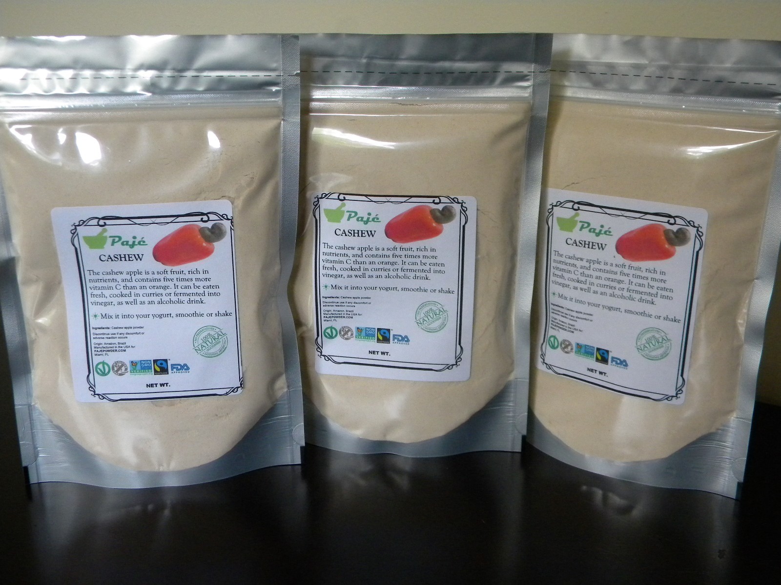 Cashew fruit powder 16oz 1lb PAJE vitC anti-bacteria aid stomach ulcer gastritis
