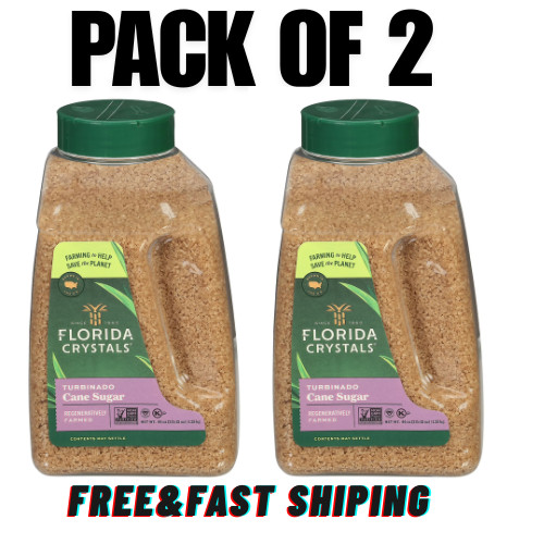 Florida Crystals Turbinado Cane Sugar, 44 oz Jug, (PACK OF 2)….