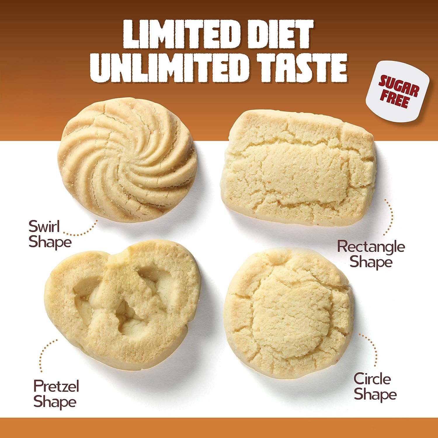 Sugar Free Butter Cookies 36 Count Traditional 19.1 cm x 5.5 x 19.3