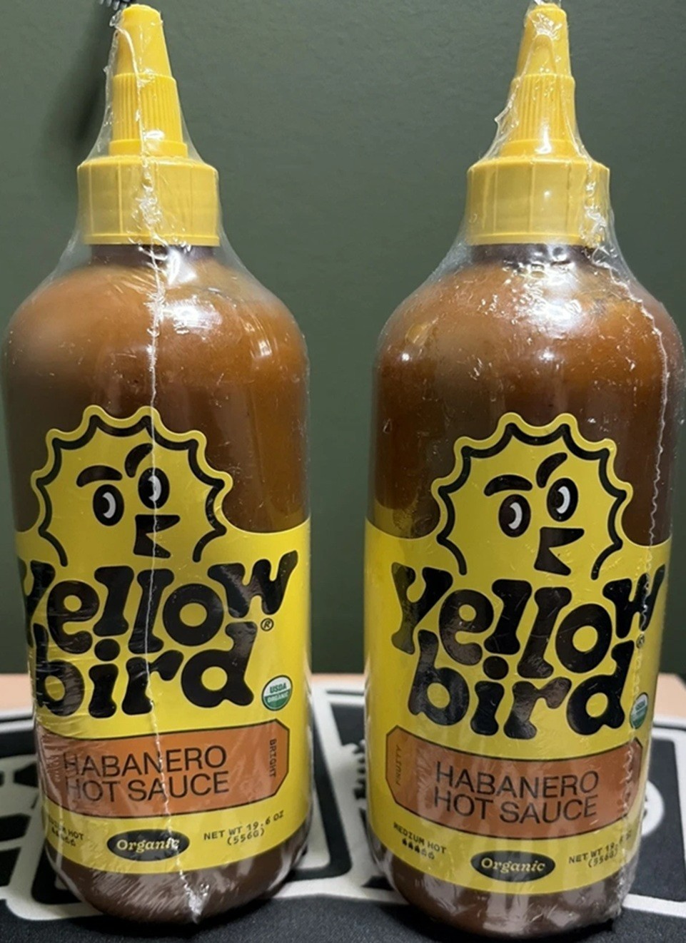 2 bottles Yellowbird Organic Classic Habanero Hot Sauce 19.6 oz 556 g NEW