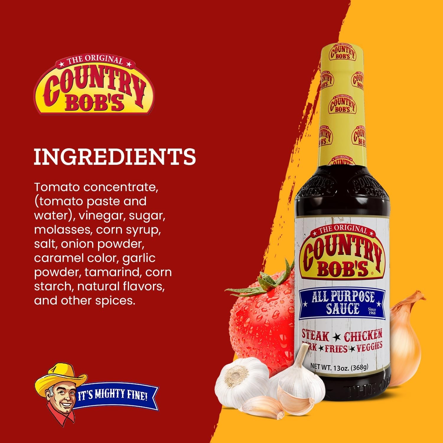 Country Bob’s Original All Purpose Sauce – (13 oz, 6 Bottles)