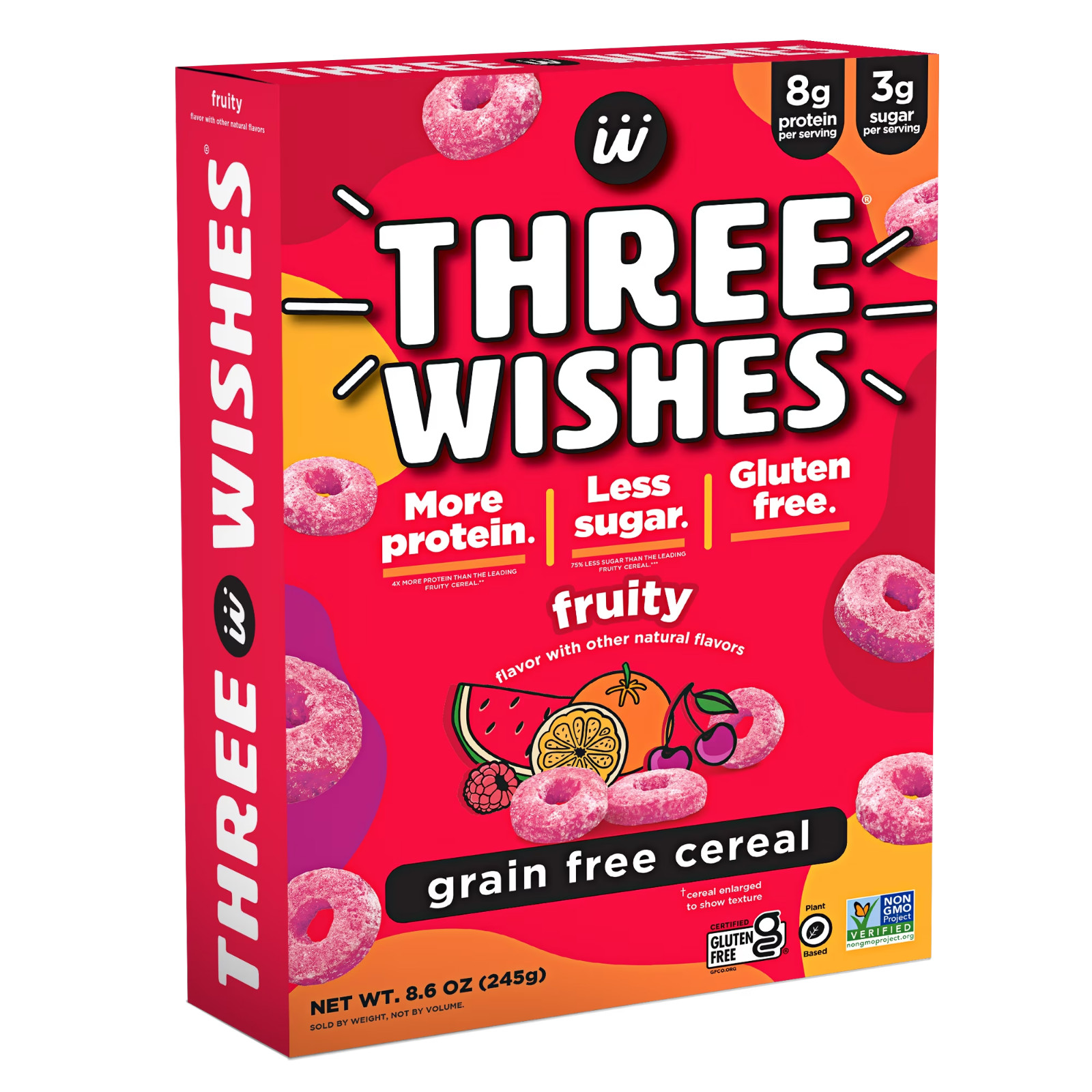 Three Wishes Grain Free Cereal, Fruity, Gluten-Free
