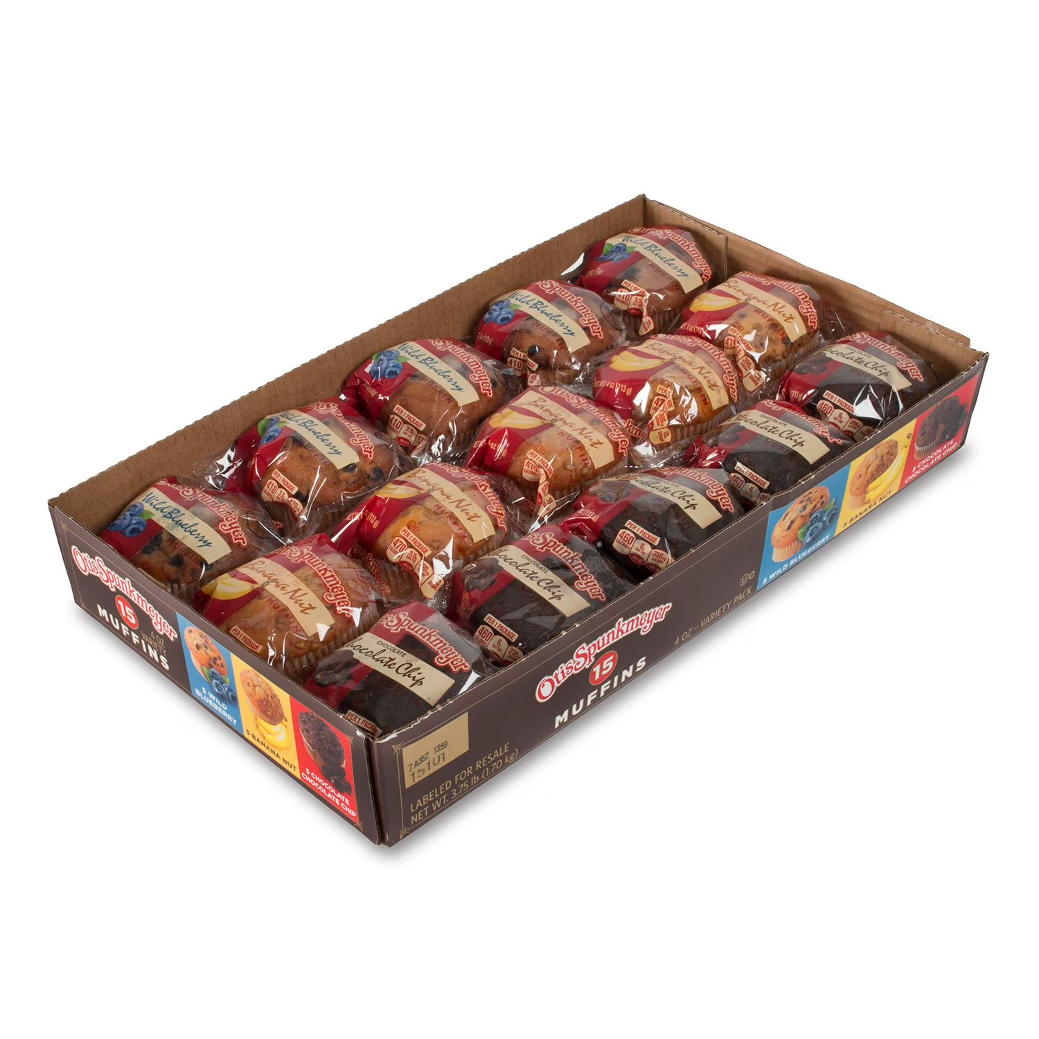 Otis Spunkmeyer Variety Pack Muffins 15 Pack, 4 oz Each