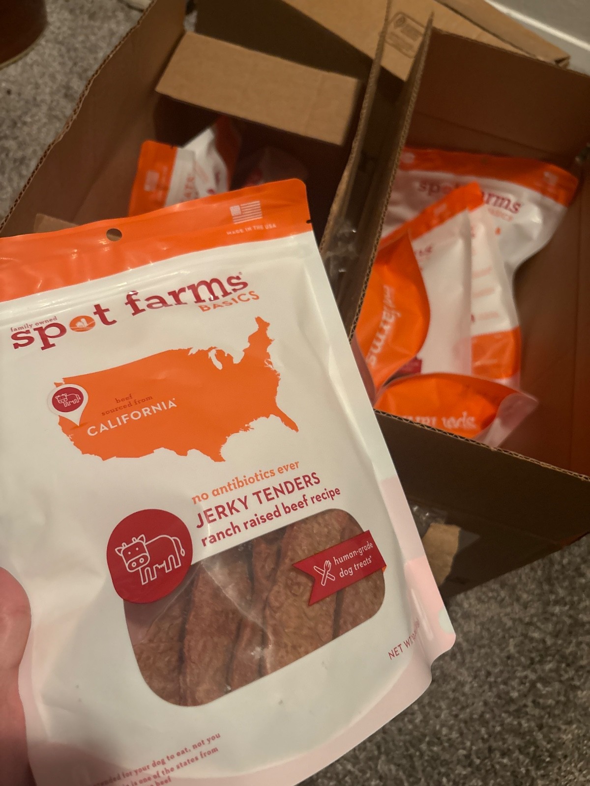 Spot Farms Basic Beef Tenders Jerky Dog Treats, 10-oz bag