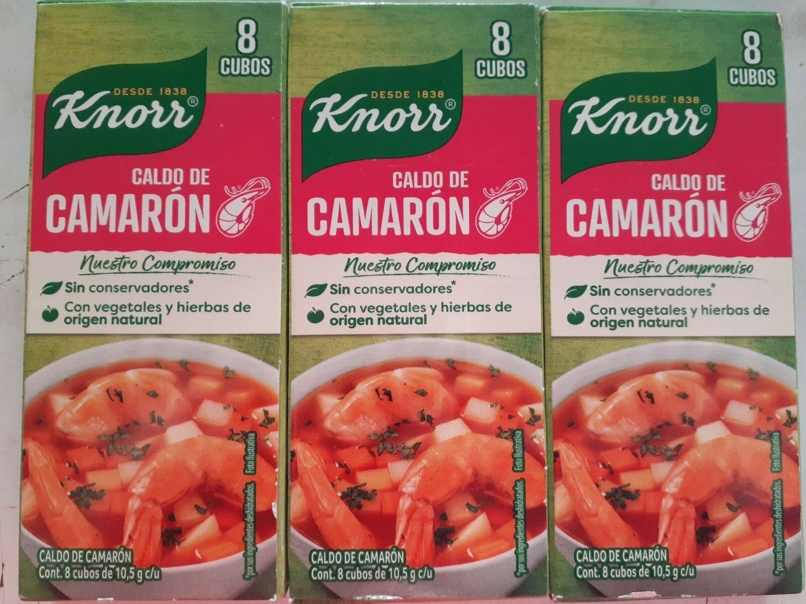 3 Pack Knorr Camaron Bouillon Cubes (8 cubes per pack–24 cubes total)