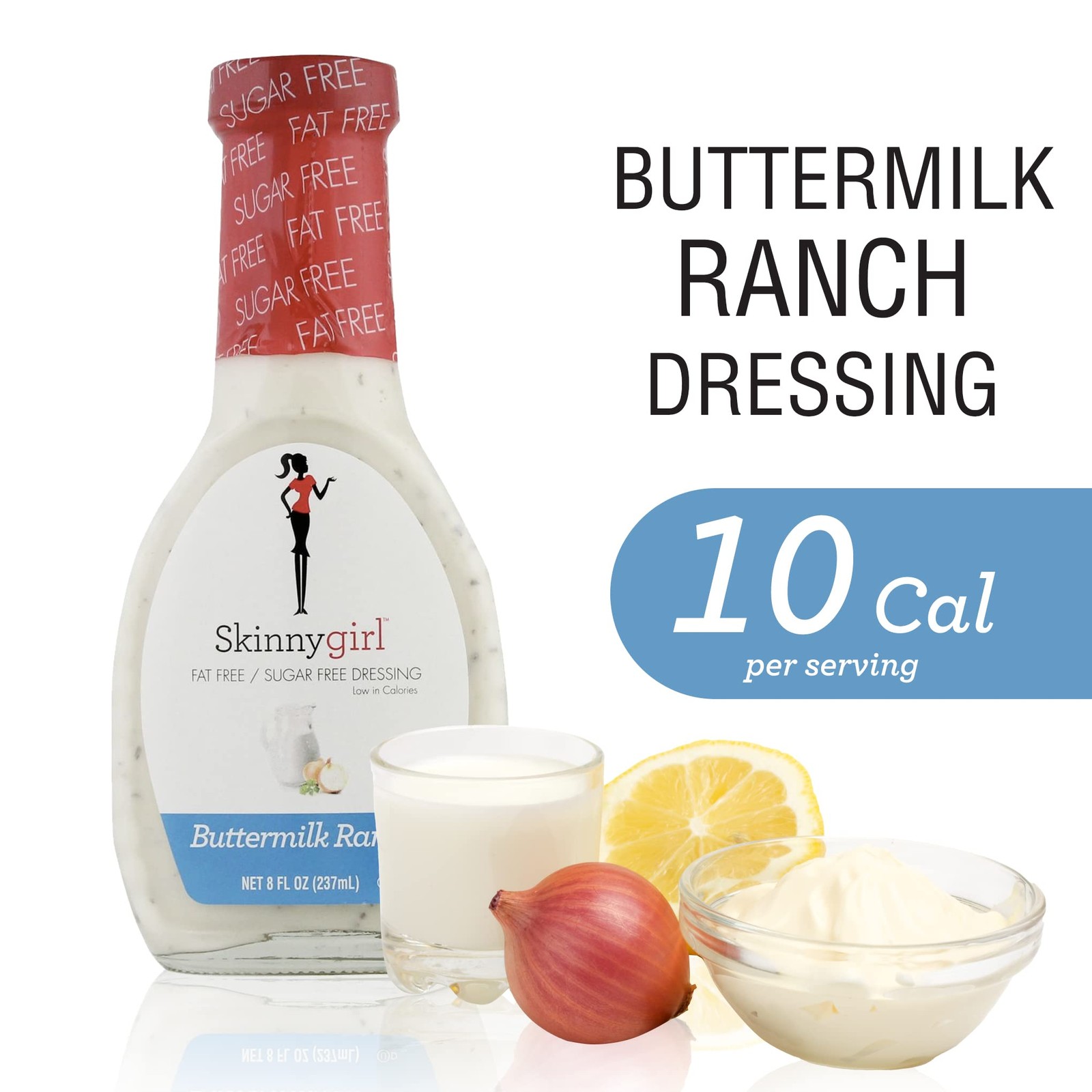 Skinnygirl Sugar Free Fat Salad 8 Fl Oz (Pack of 1), Buttermilk Ranch