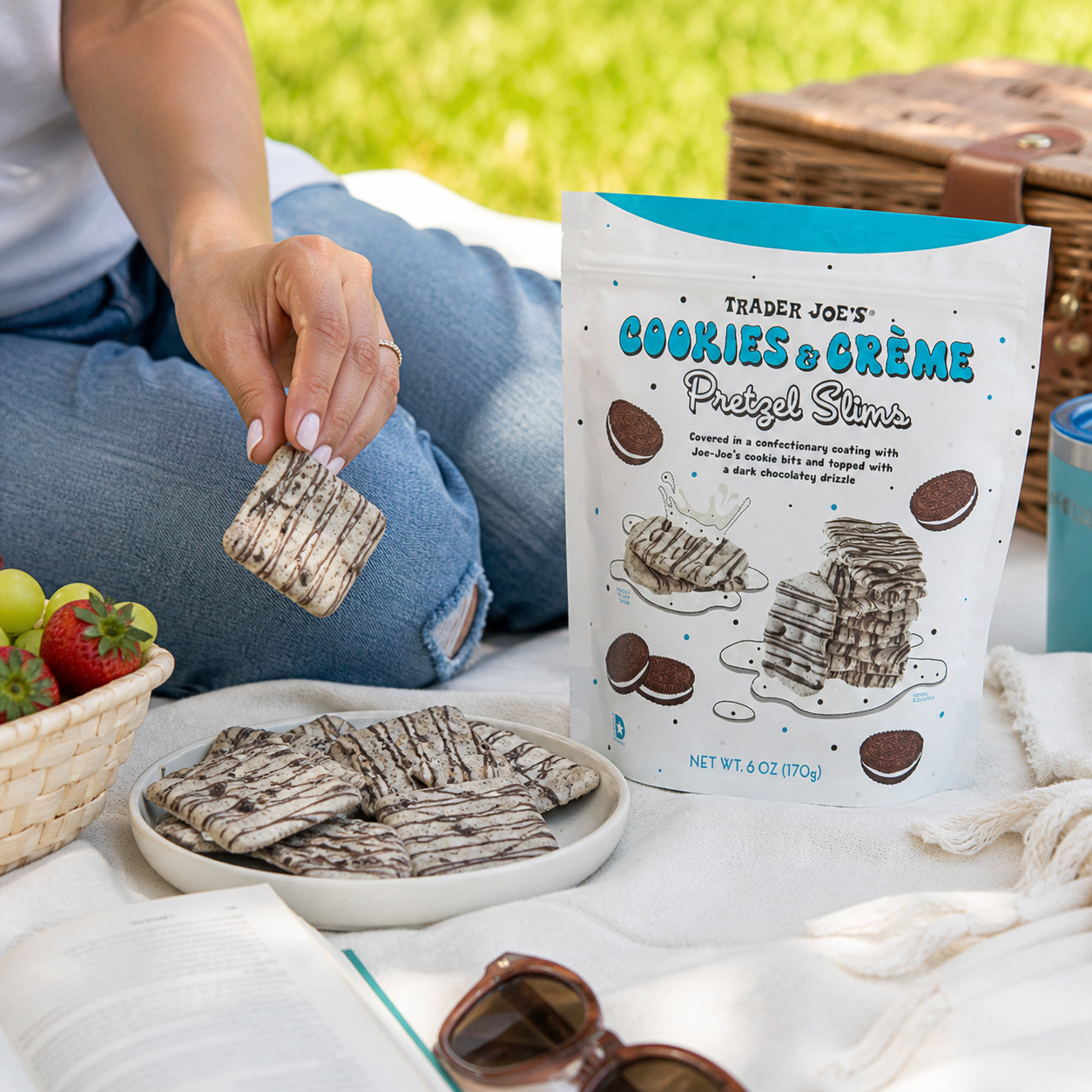 Trader Joe’s Cookies & Creme Pretzels Slims ~ 6 Oz