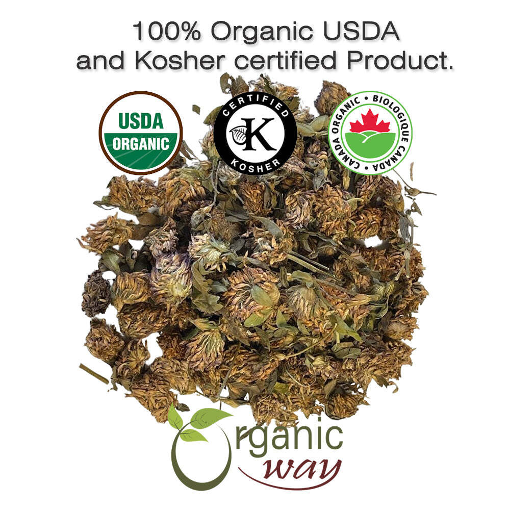 Organic Way Red Clover Blossoms Dried Whole – Herbal Tea | European Wild-Harvest