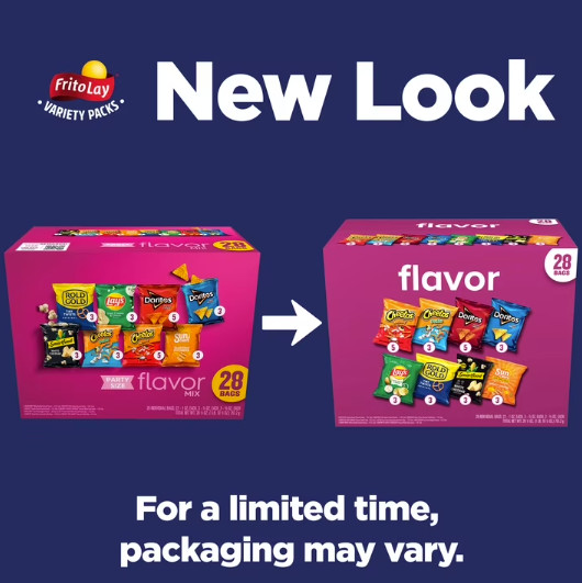 ( 3 Pack ) Frito-Lay Flavor Mix Variety pack Snack Chips, 28 Count Multipack