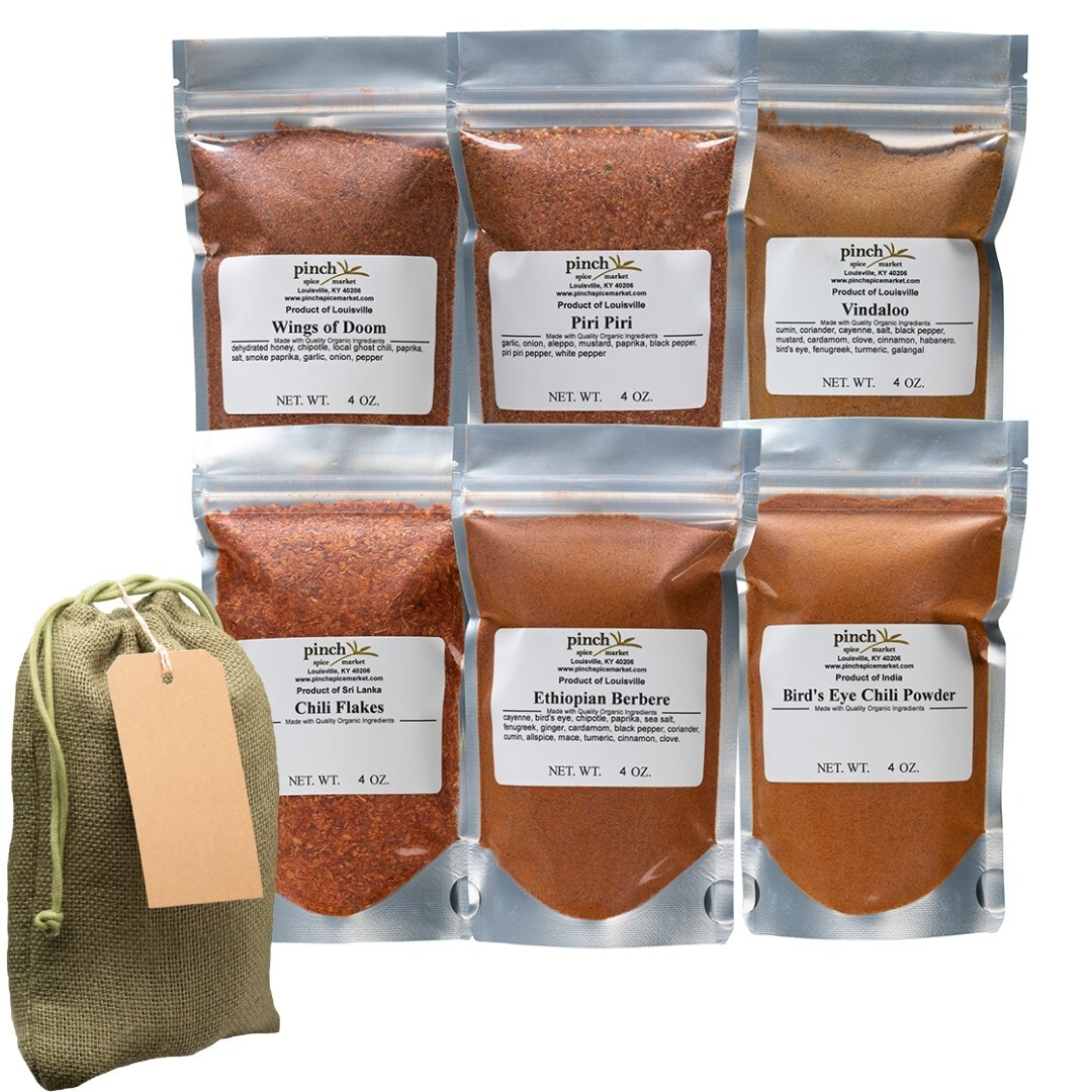 Organic Hot Spices | Hot Wings, Peri Peri, Vindaloo, Bird’s Eye Chili, Berbere..