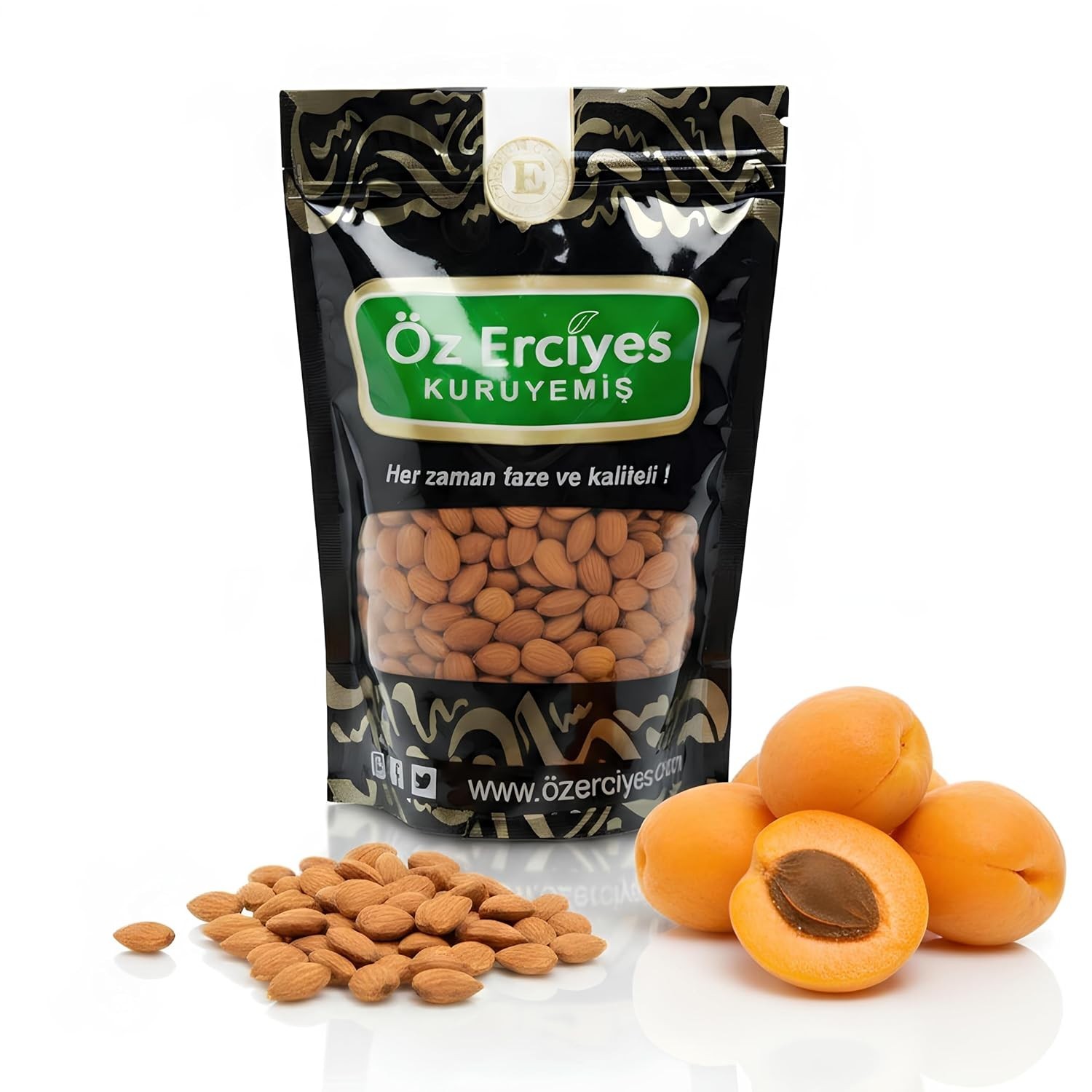 Organic Bitter Raw Apricot Kernels – 8.8 Oz Pouch Packed Fresh and Safe