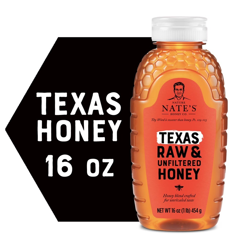 Texas Honey: 100% Pure, Raw and Unfiltered Honey – 16 fl oz Bottle