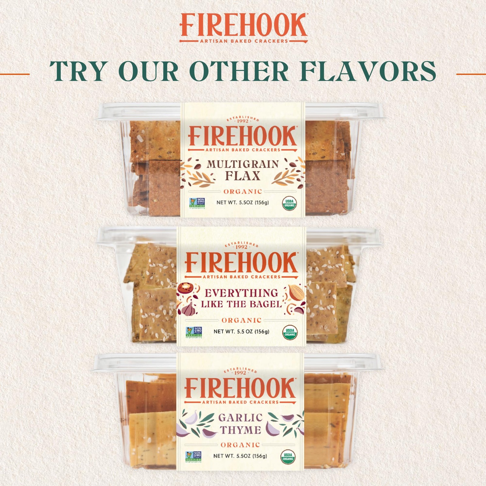 Firehook Rosemary Sea Salt Crackers – Artisan Baked, 8 Ounce (Pack of 1)
