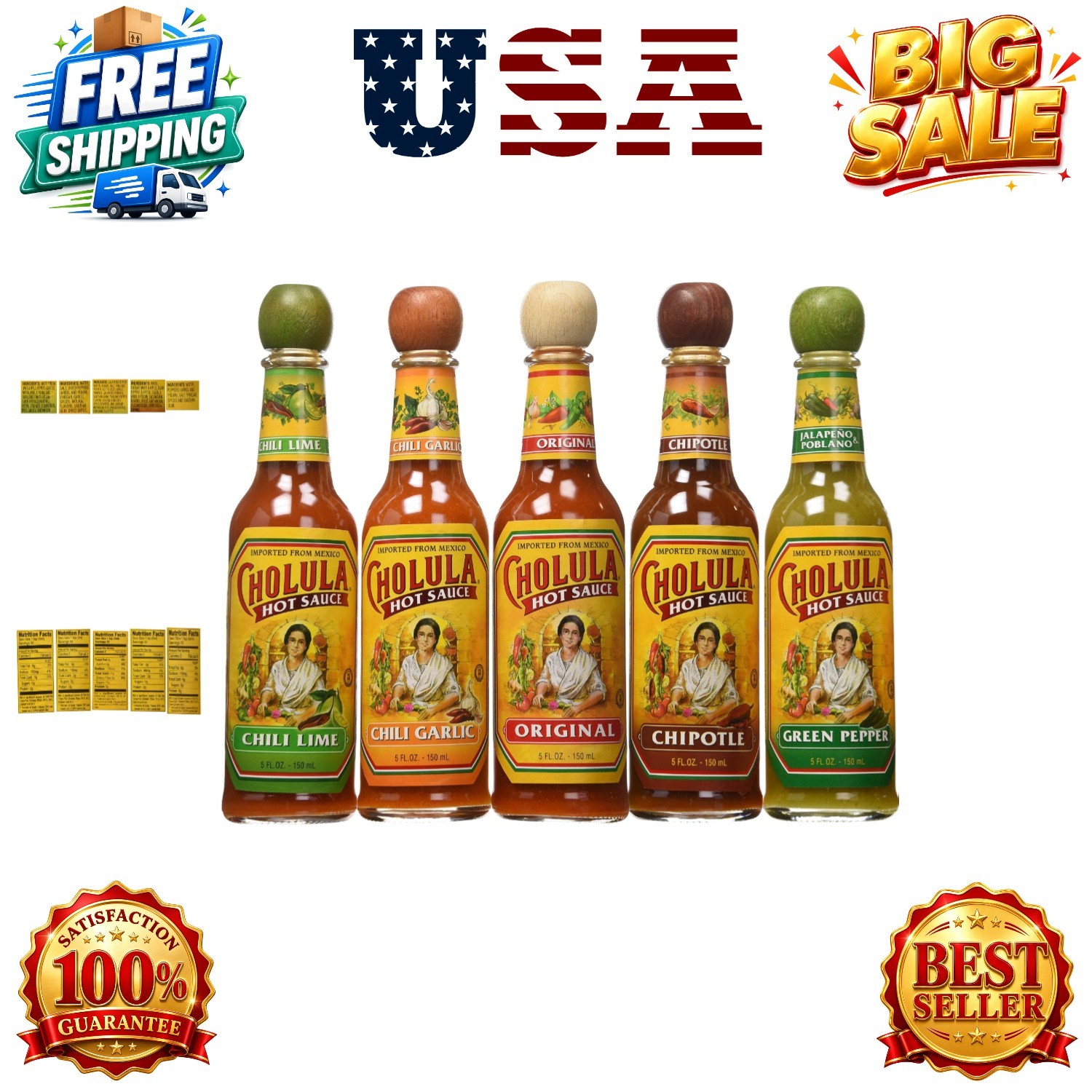 Hot Sauce Variety Pack – 5 Different Flavors