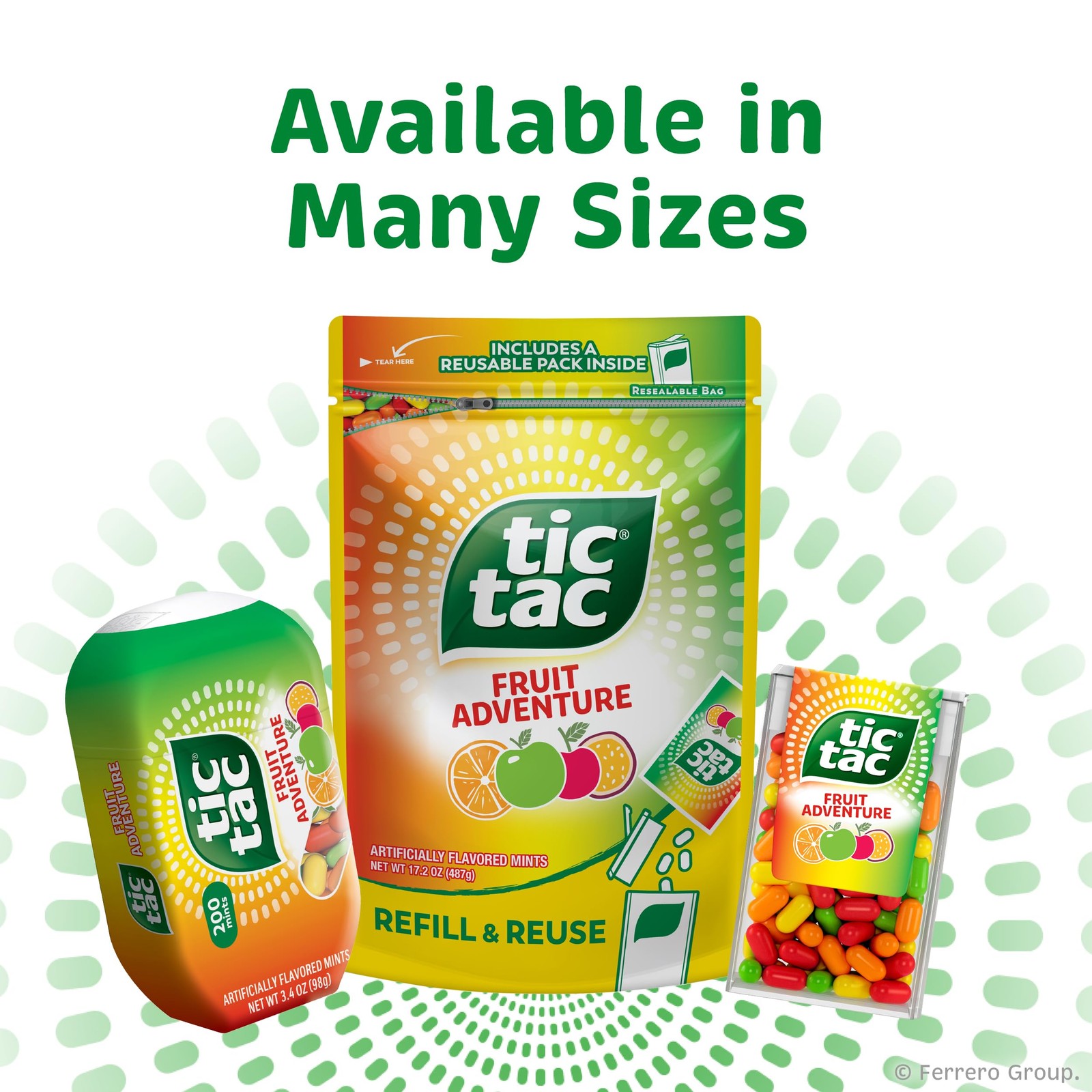 Tic Tac Fruit Adventure, On-the-Go 1.7 Ounce (Pack of 12), Various