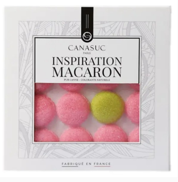 Canasuc Paris, Pastel Macarons French All Natural Molded Sugar Pieces, 6.4 Oz