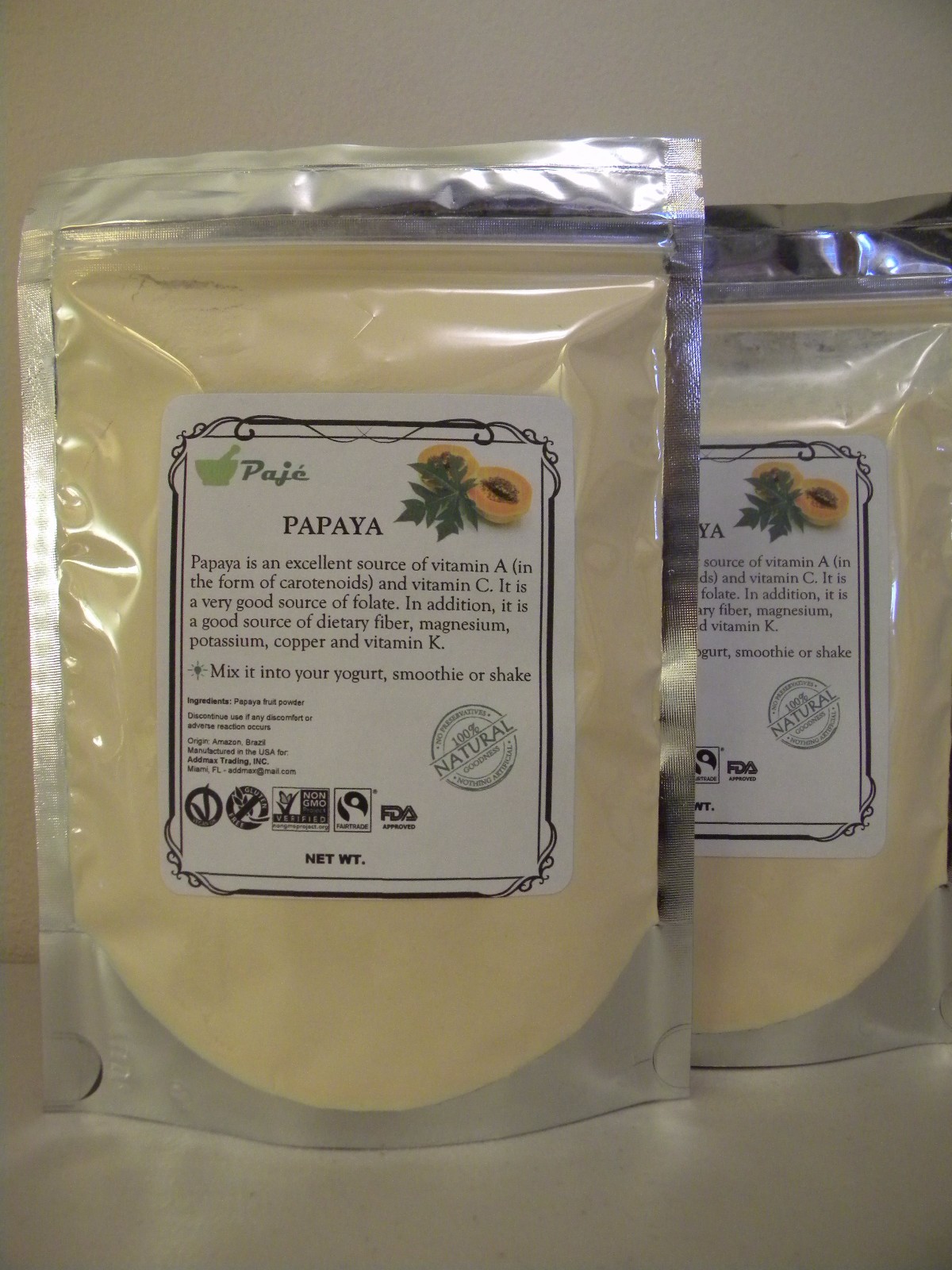 Papaya fruit powder 32oz 2lb PAJE – digestive aid , vitamins – PAJE POWDER