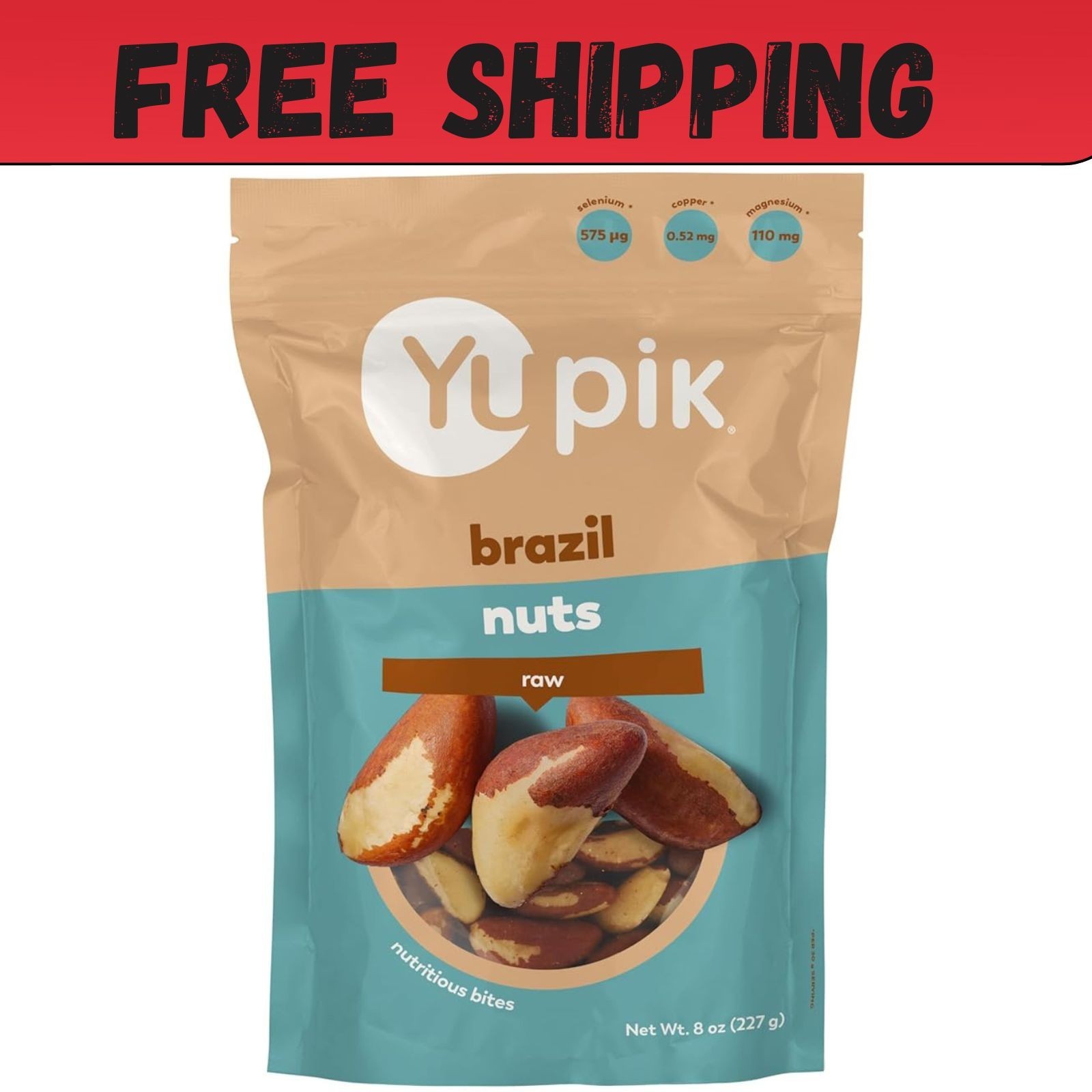 Yupik Raw Brazil Nuts, 8 Oz, Gluten-Free, Kosher, Shelled, Unsalted, Unroasted,