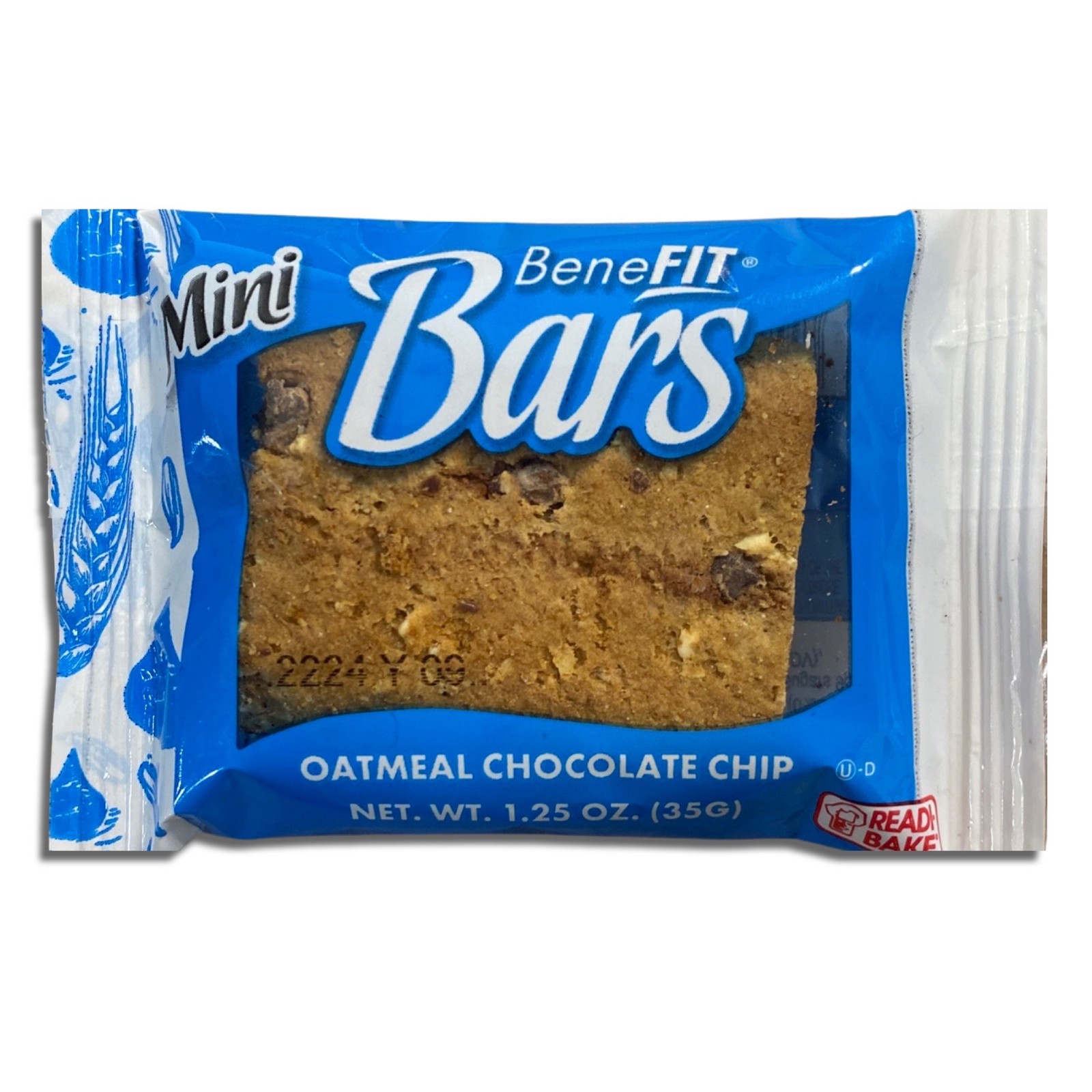 Oatmeal Chocolate Chip Mini Benefit Bars by Readi-Bake 1.25 Ounce | Value Pack