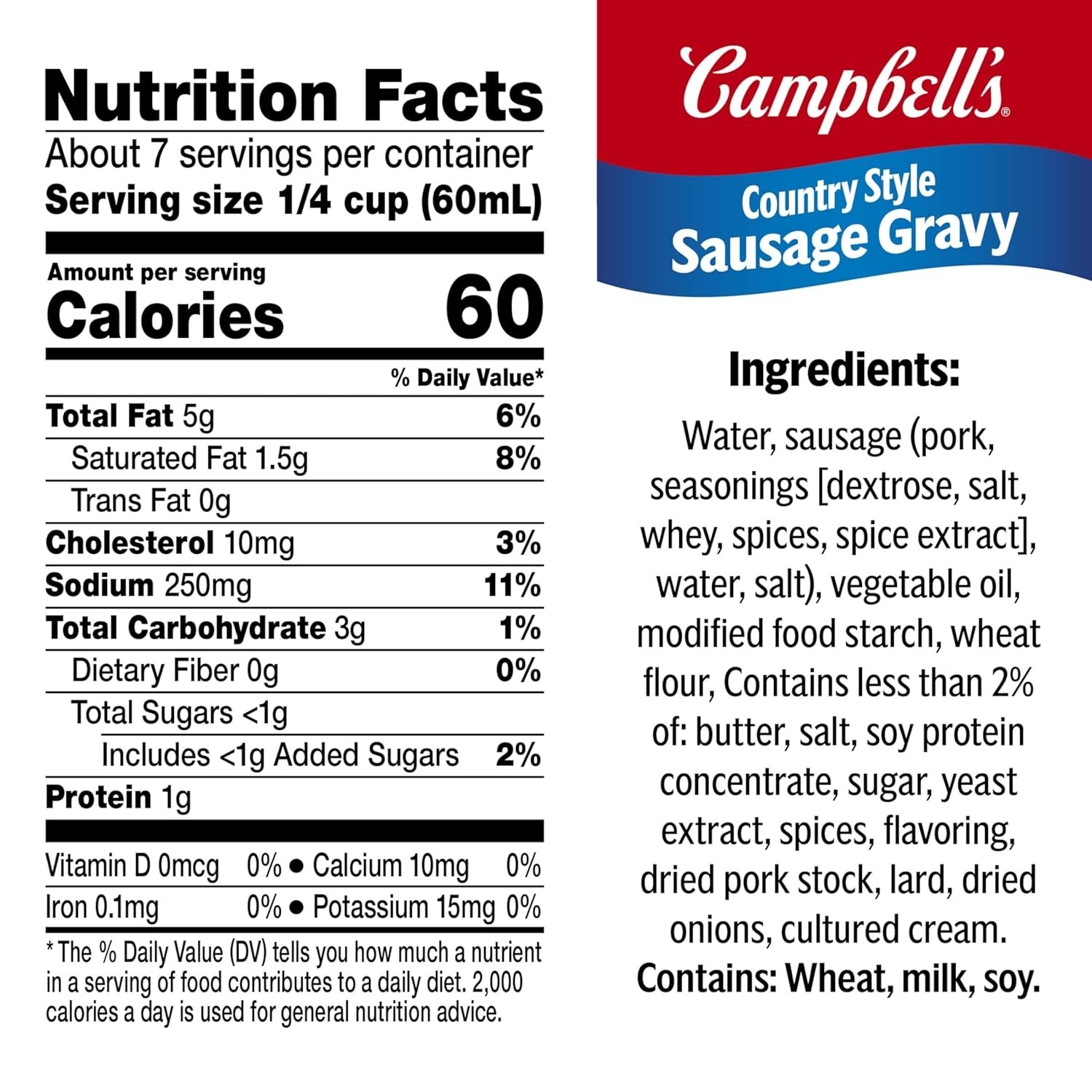 Elevate Family Dinners with Campbell’s Country Style Sausage Gravy, 13.8 Oz Can