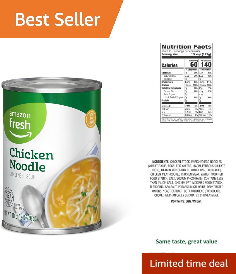 Family-Favorite Condensed Chicken Noodle Soup – 10.5 Ounces of Comfort