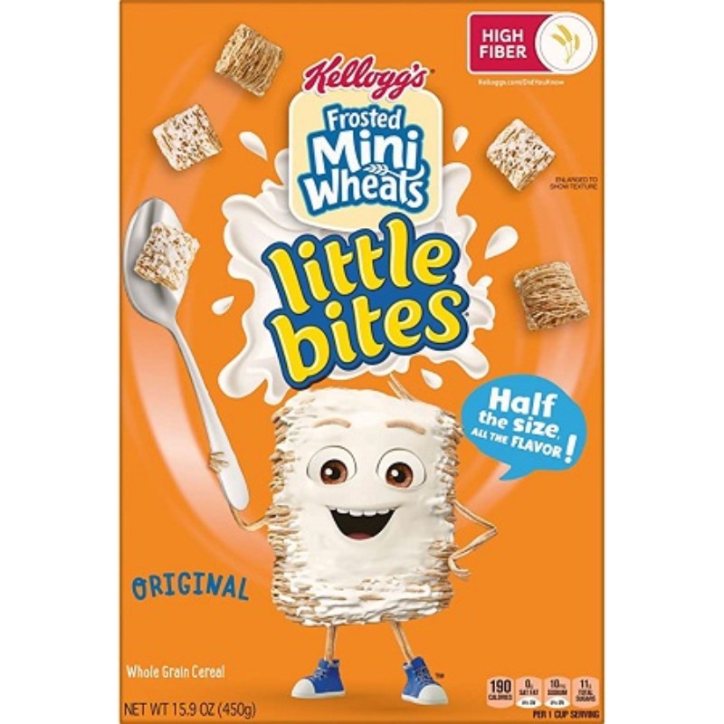 2x Kellogg’s Frosted Mini Wheats Bites Cereal Original Breakfast Bulk New 24oz