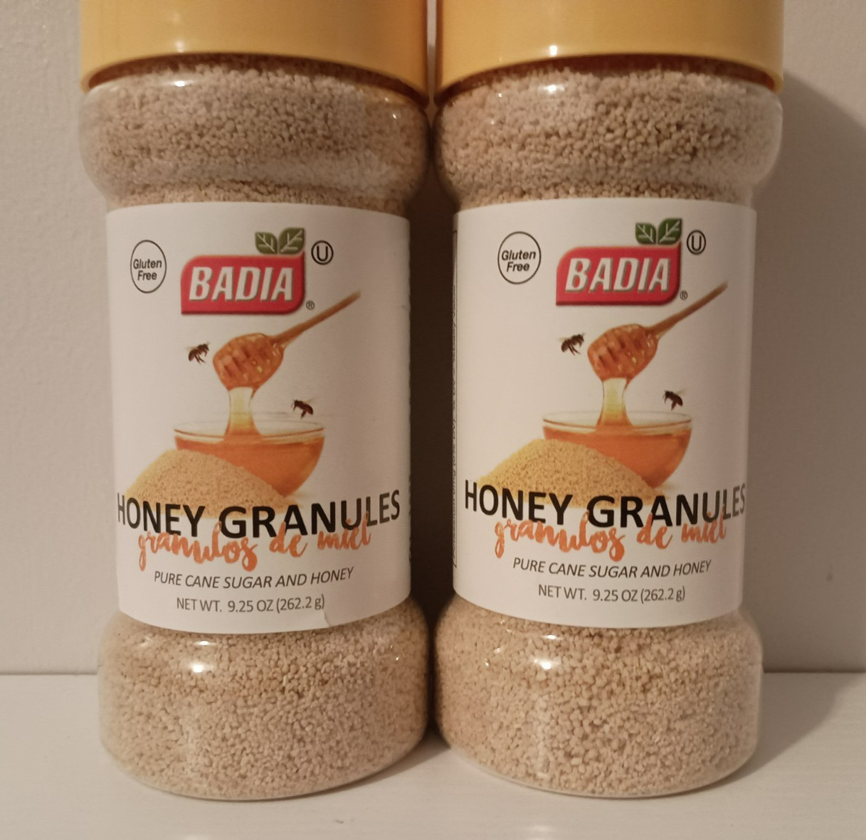2 Badia® HONEY GRANULES Pure Cane Sugar Honey 9.25 oz Gluten Free 01/2027