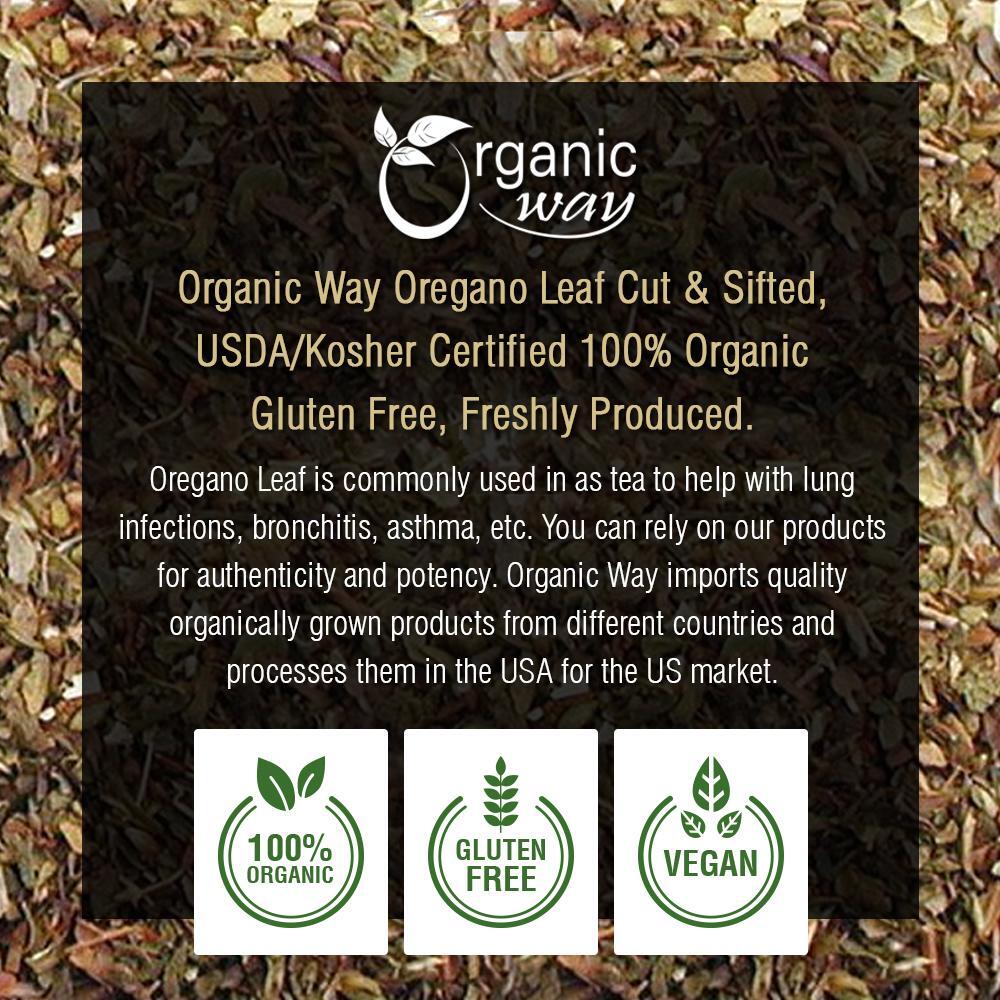 Organic Way Dried Oregano Leaf Cut & Sifted – Organic, Kosher & USDA Certified