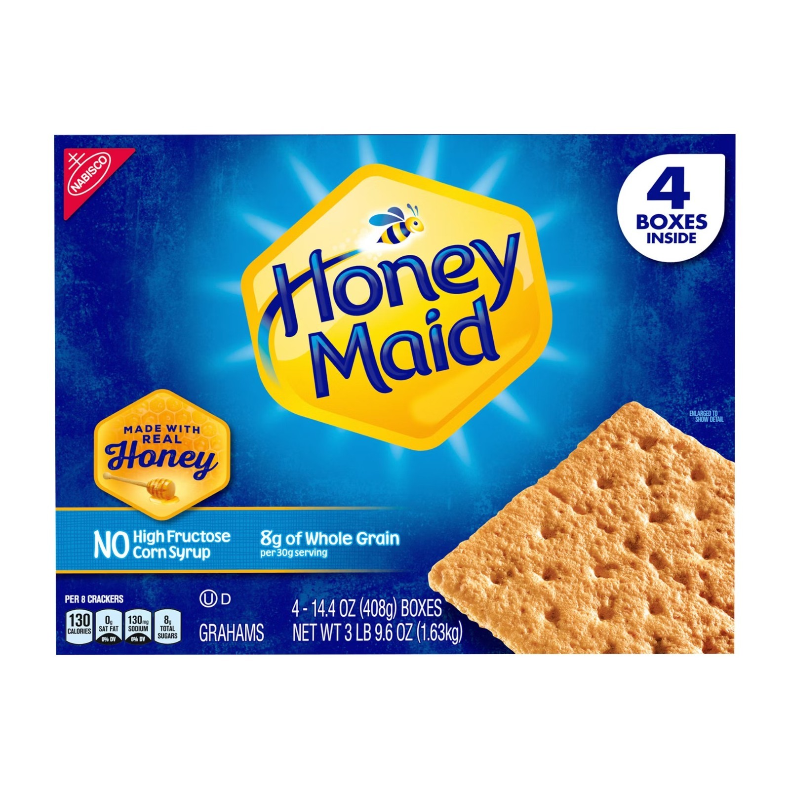Honey Maid Honey Graham Crackers 14.4 oz (4 Pack)