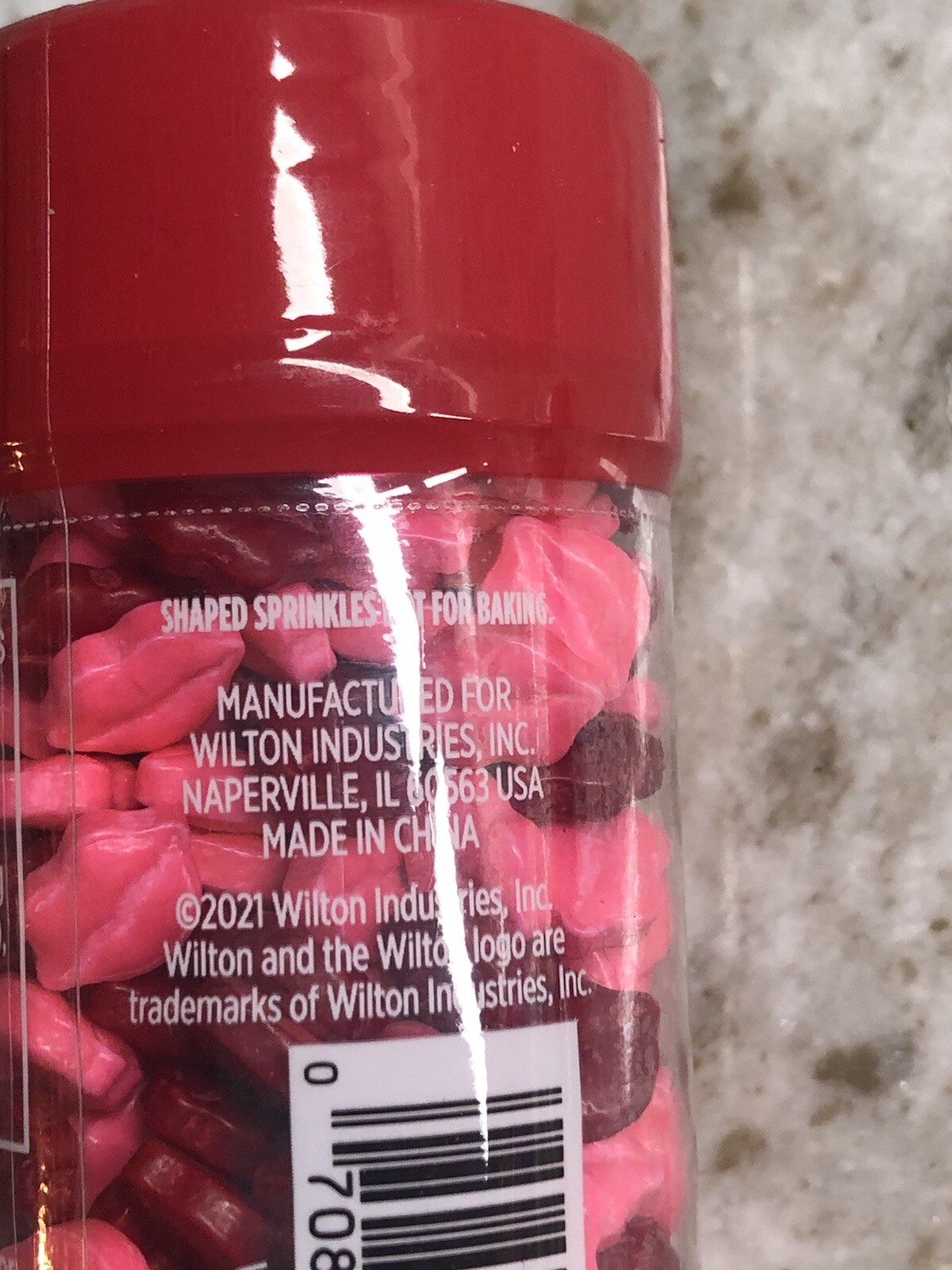Wilton-Lips Shaped SprinklesValentine Sprinkles-2.82oz/80gm