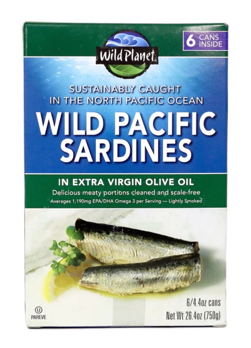 Wild Planet Wild Pacific Sardines 6 x 4.4 Oz Cans in Extra Virgin Olive Oil 4/30