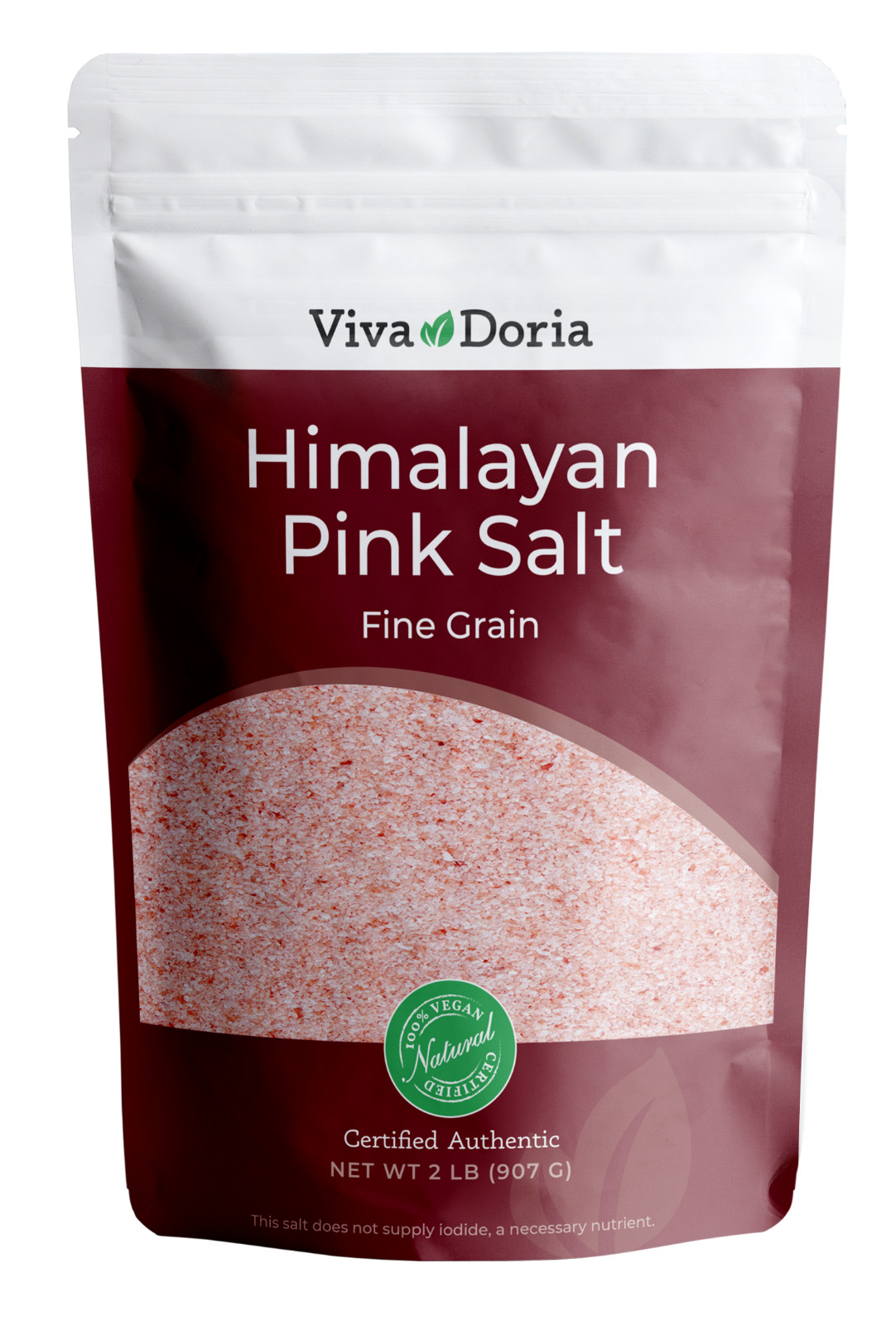 Viva Doria Himalayan Crystal Pink Salt, Fine Grain, 2 Lb