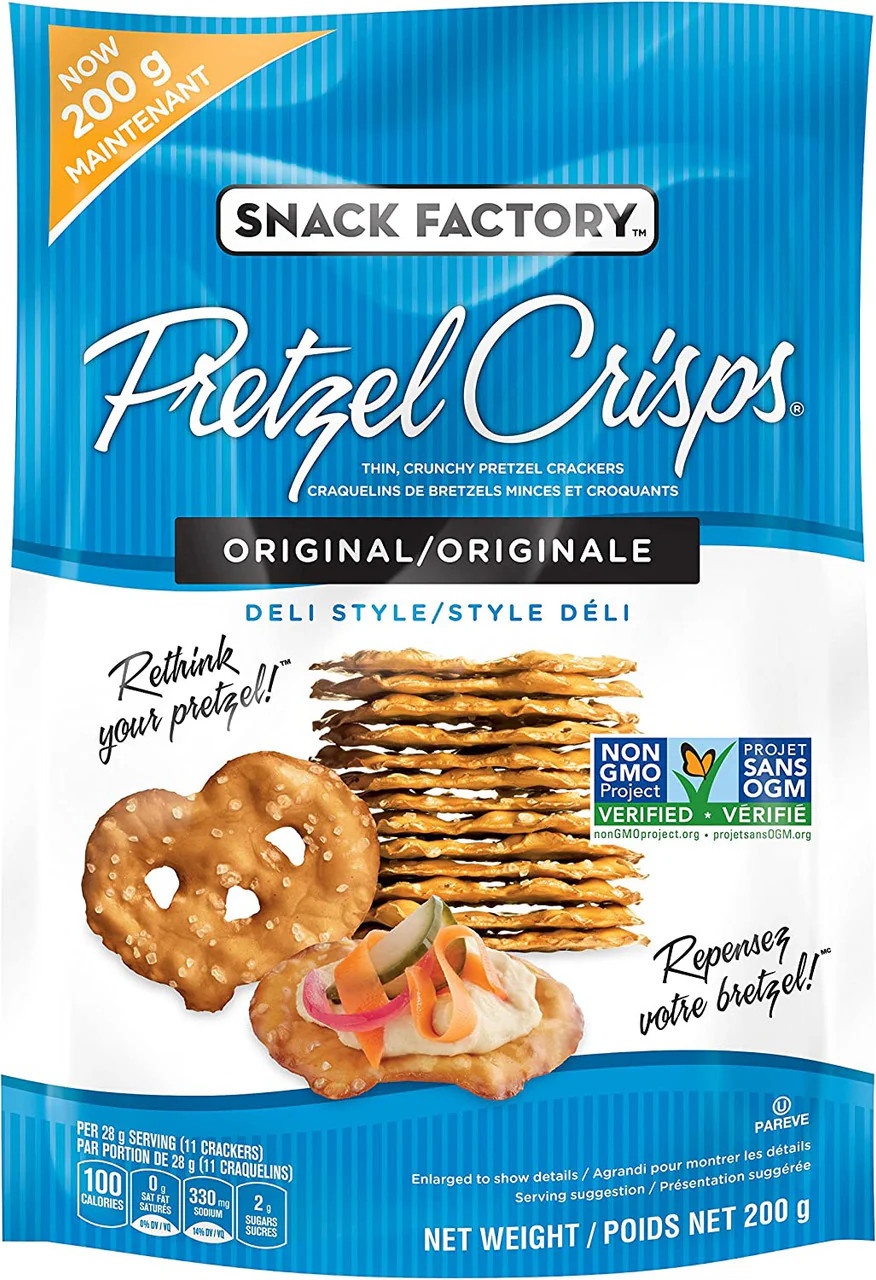 Snack Factory Original Deli Style Pretzel Crisps, 200g/7 oz., {Imported from …