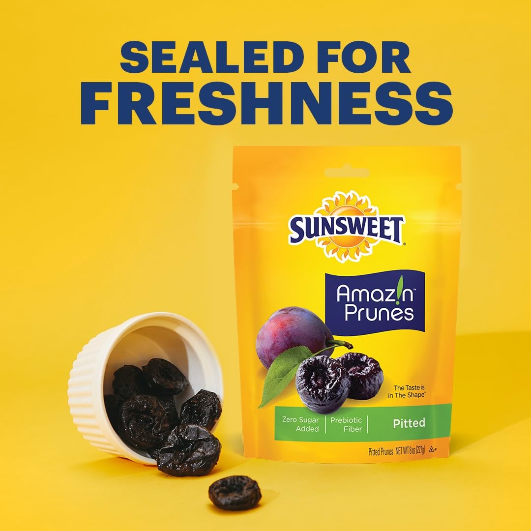 Sunsweet Amazin’ Pitted Prunes – Dried Prunes Pitted Unsweetened – Gluten Fre…