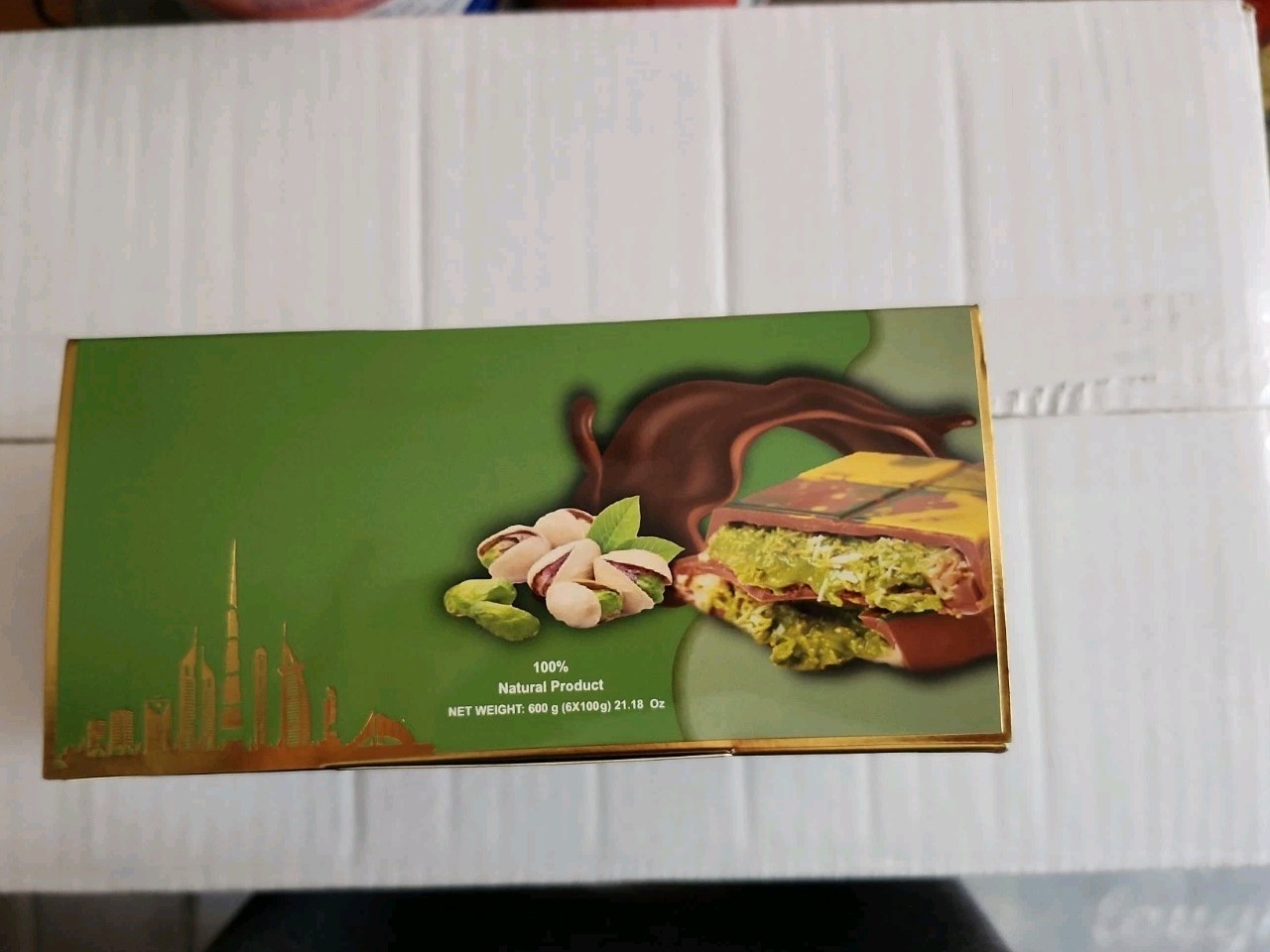 1 Case 4 Boxes Of 6-24 Bars OCEAN PREMIUM Dubai Chocolate Pistachio $480 Srp