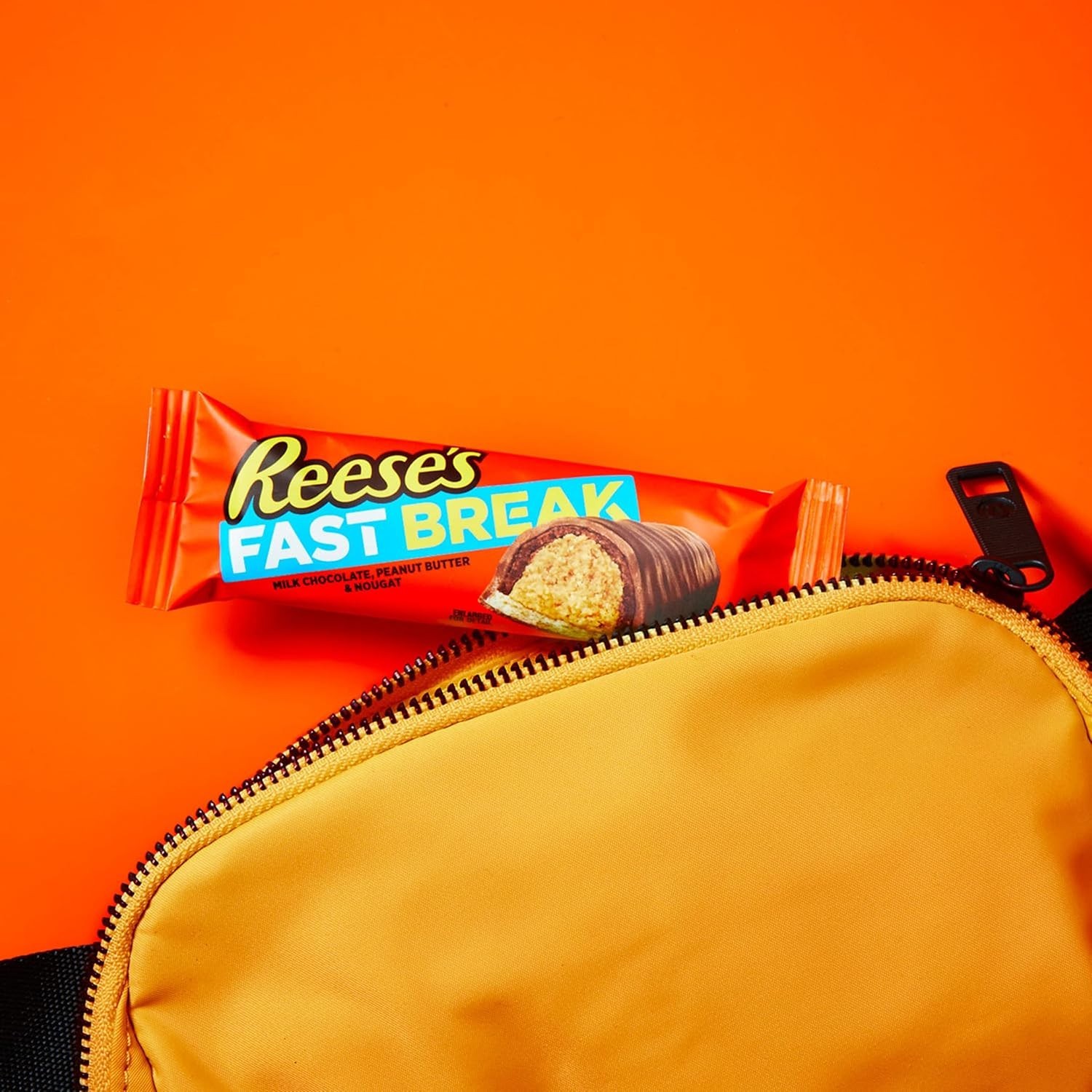 FAST BREAK Peanut Butter Nougat Candy Bars, 1.8 oz Pack of 18